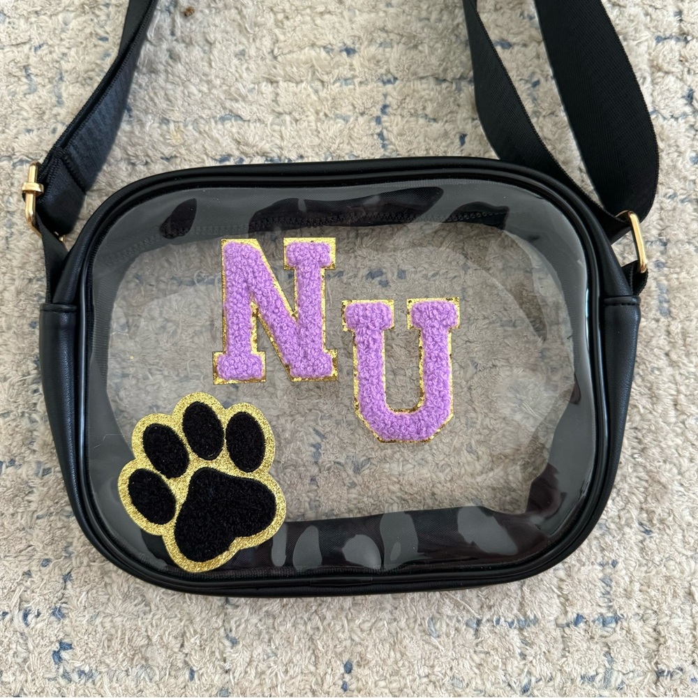 Clear crossbody stadium bag
